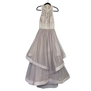 NWT City Triangles Lavender Sheer Layered Sleeveless Maxi Dress Size 11 Wedding